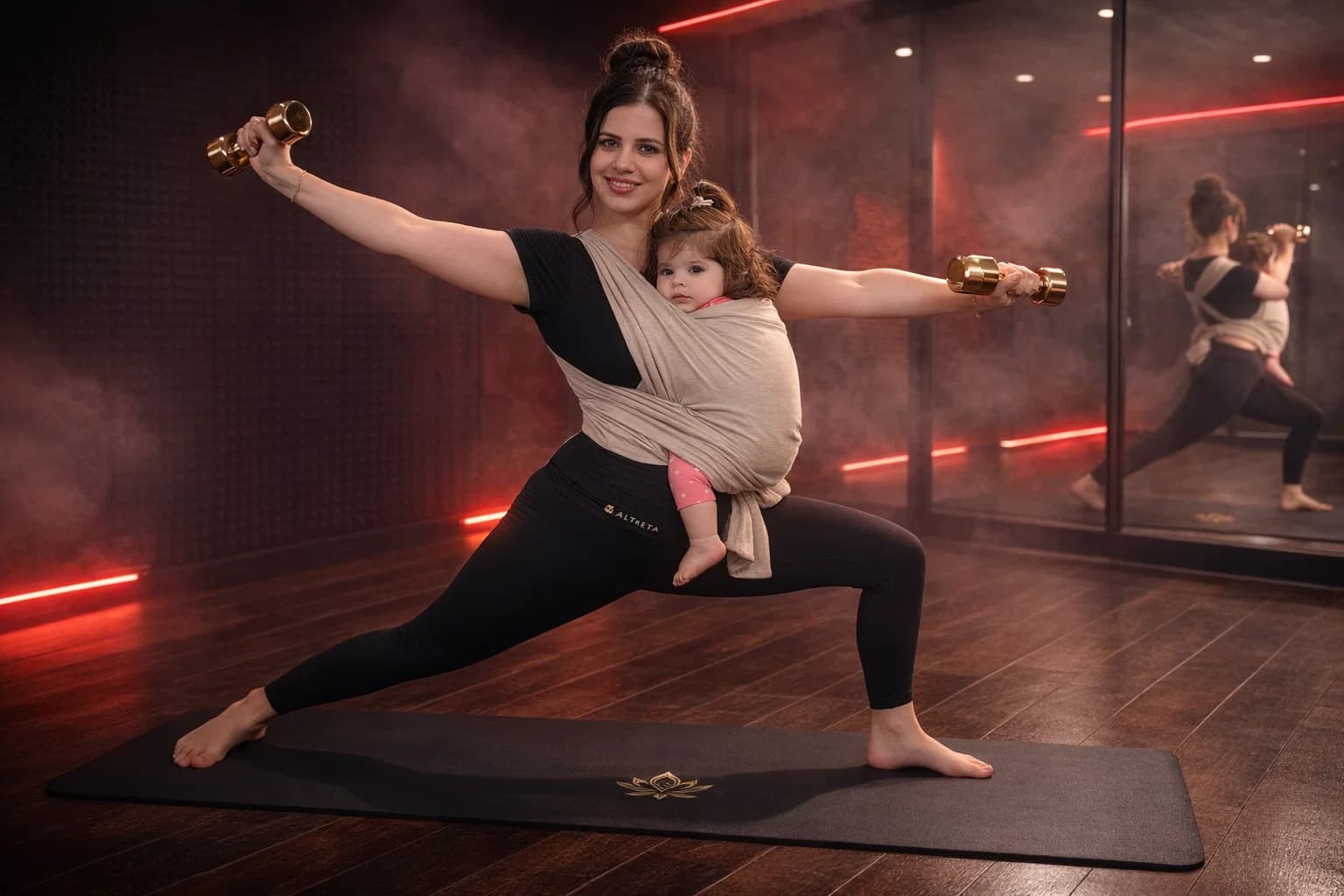 Marzie Zare in motion during class